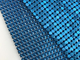 Λαμπρό μπλε αργιλίου cOem μετάλλων τσεκιών πλέγματος αλυσίδων ταχυδρομείου τραπεζομάντιλο τσεκιών υφάσματος μεταλλικό
