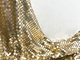 Μαλακό εύκαμπτο 3mm μετάλλων τσεκιών ύφασμα ενδυμάτων Haute αργιλίου πλέγματος χρυσό