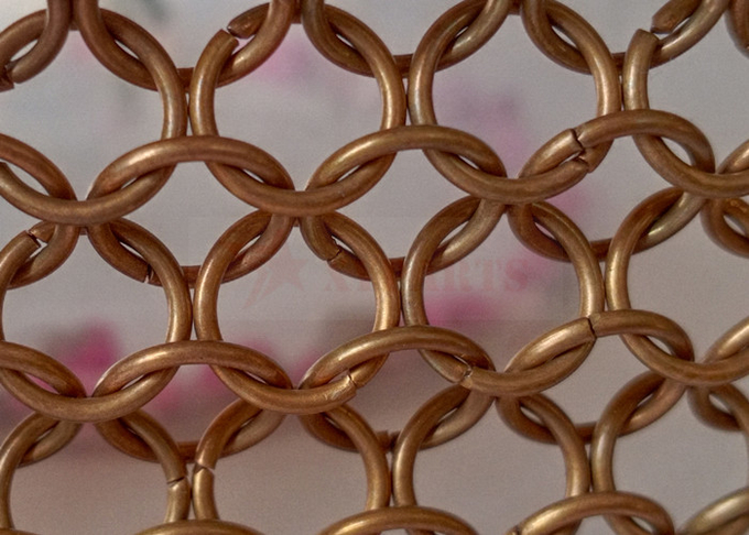 Χρώμα 15mm χαλκού ανοξείδωτο κουρτινών πλέγματος δαχτυλιδιών μετάλλων για τη διακόσμηση 1